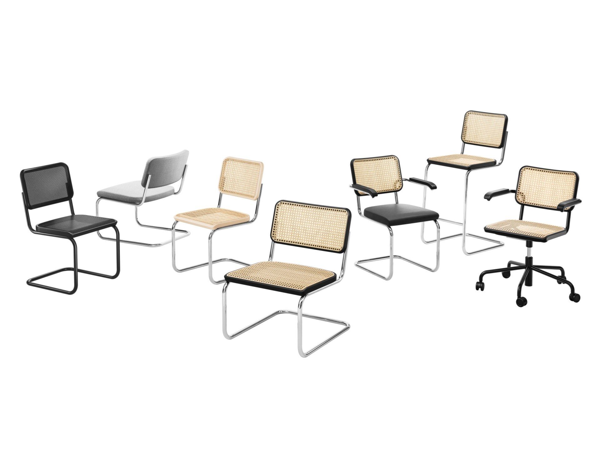 Стальное консольное кресло с мягким сиденьем THONET S 32 / S 64 ARCH-00106249 - Вид №2