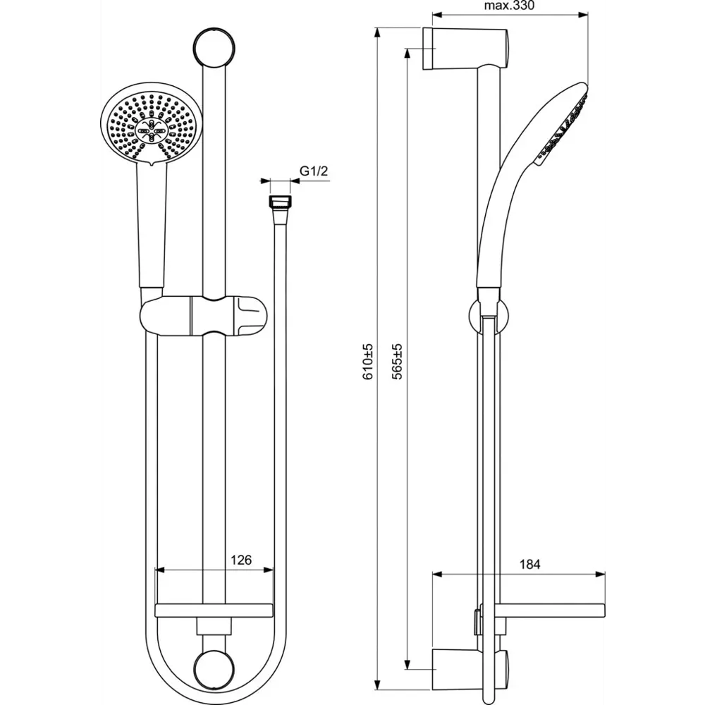 Комплект для душа Fresh BA212AA 3 режима цвет хром 18876713 STLM-2150270 Vidima Без серии - Вид №6