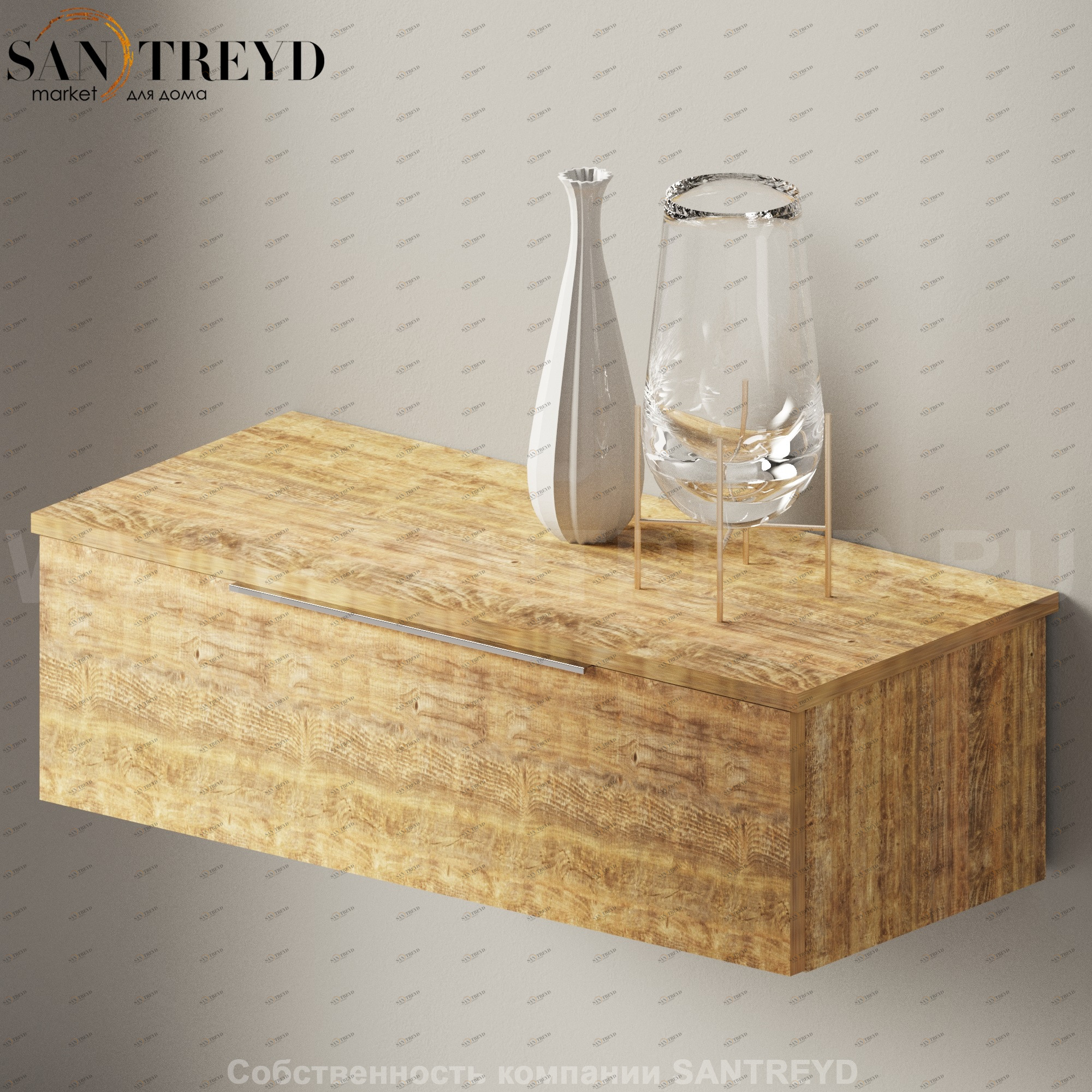 Flaminia BOX Настенная тумба 85 см с 1 ящиком BX288.WW Ceramica Flaminia BX288WW