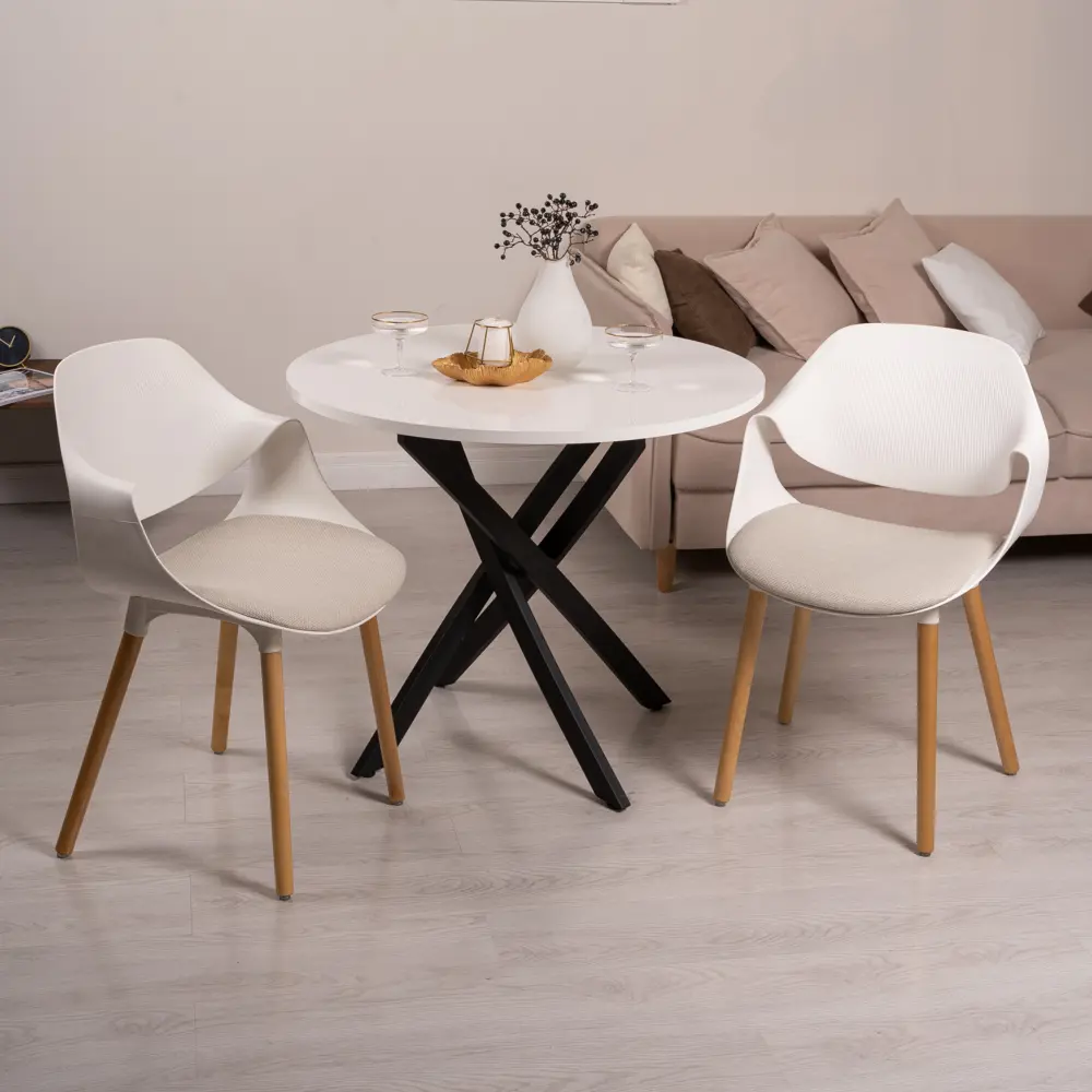 Стул кухонный STEPP Il Tornese белый с деревянными ножками 89440281 STLM-1583799 - Вид №5