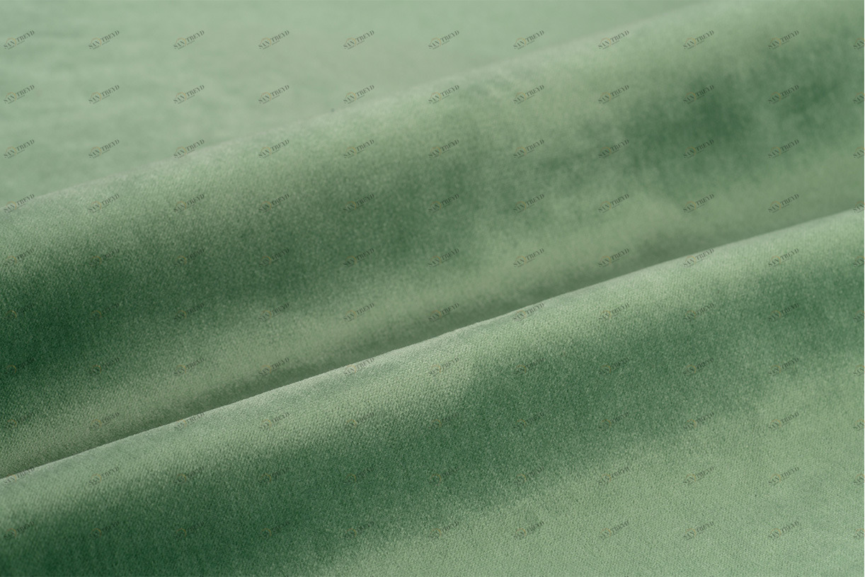 COLORISTICA Swiss velvet col.18 Портьерная ткань  Бархат  Swiss velvet Зеленый 