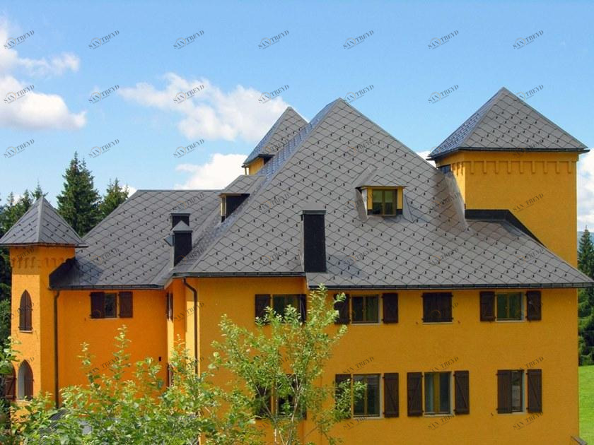 Mazzonetto Покрытие кровли модульной металлической черепицей The skin sun-id-1512614