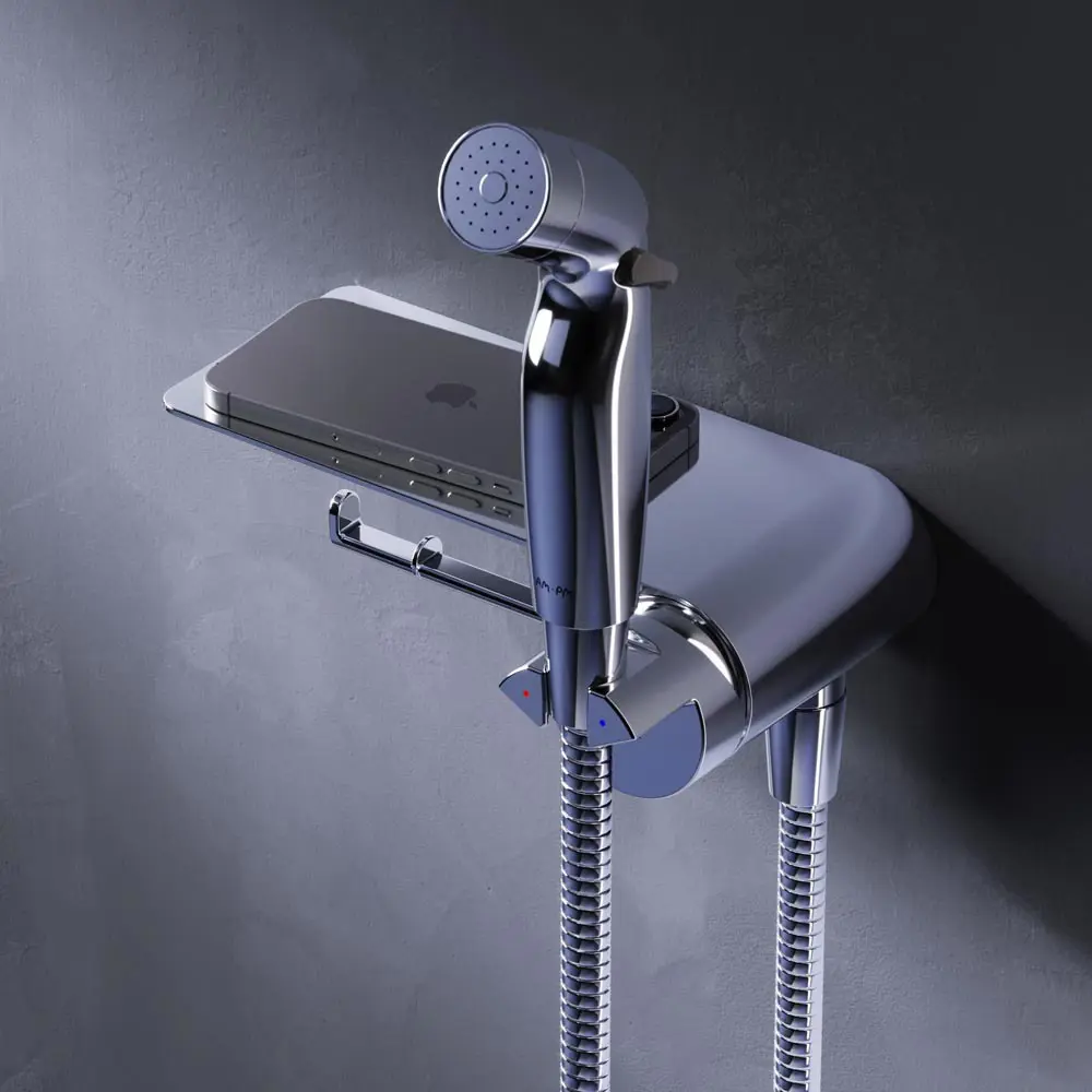 89346490 Гигиенический душ AM.PM Flash F0H9H800 набор со смесителем цвет хром STLM-0971710  - Вид №7