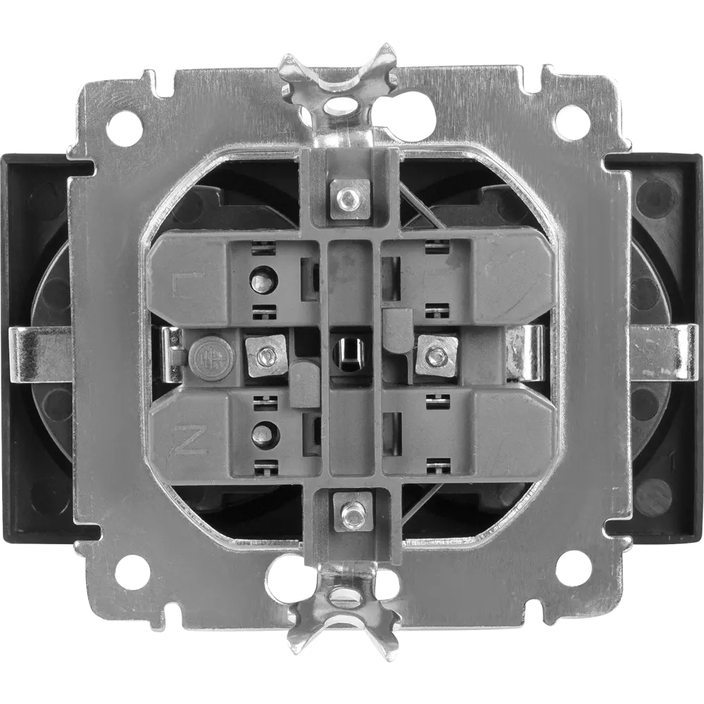 WERKEL Двойная розетка с заземлением для мощной техники, черная 82125399 Встраиваемые механизмы STLM-0019726 - Вид №2