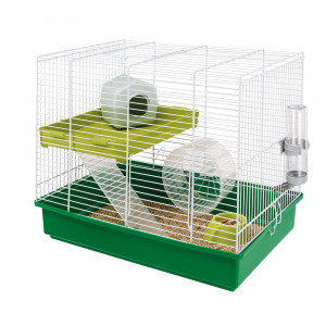 Т00001410 Клетка для грызунов HAMSTER DUO белая 46x29x37,5см FERPLAST