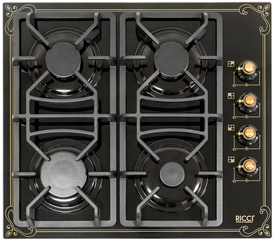 91260341 Газовая варочная панель RGN-650BL STLM-0525572 RICCI