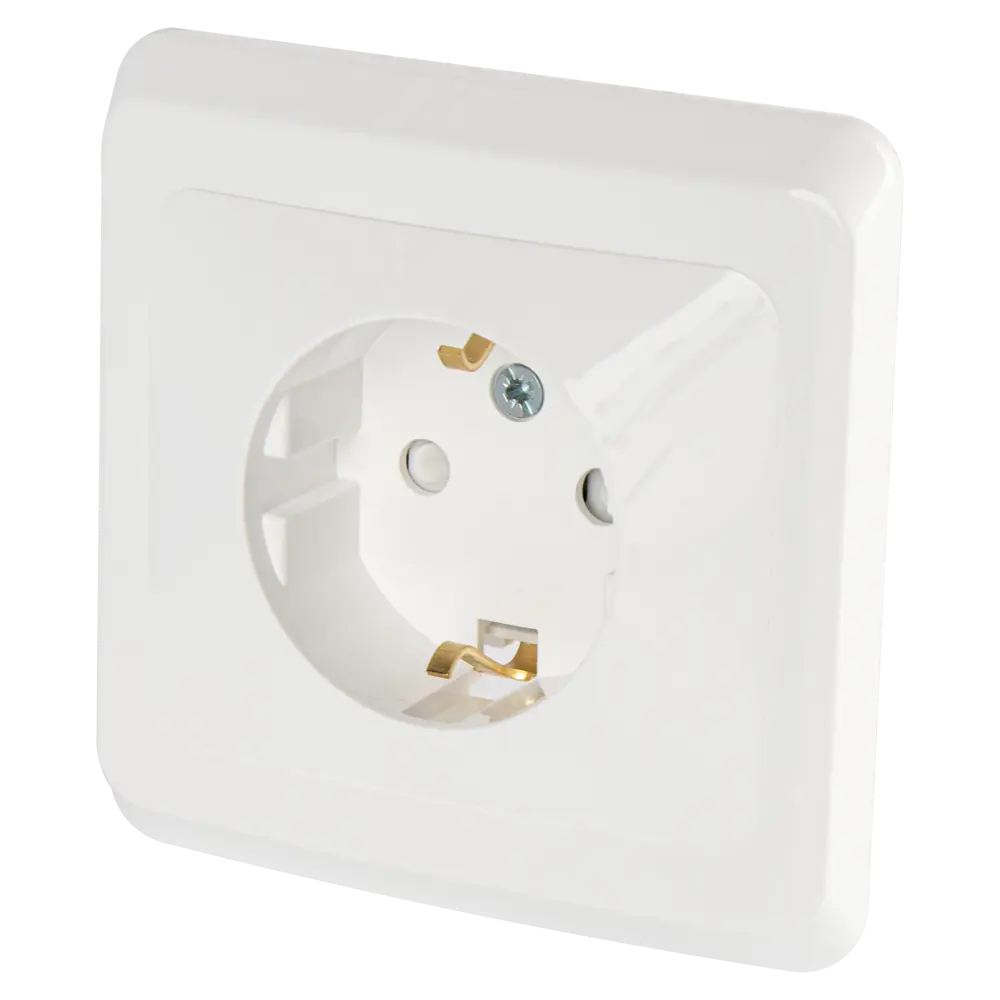 Розетка SYSTEME ELECTRIC Этюд с защитными шторками для безопасного подключения 11300762 STLM-1115815 - Вид №1