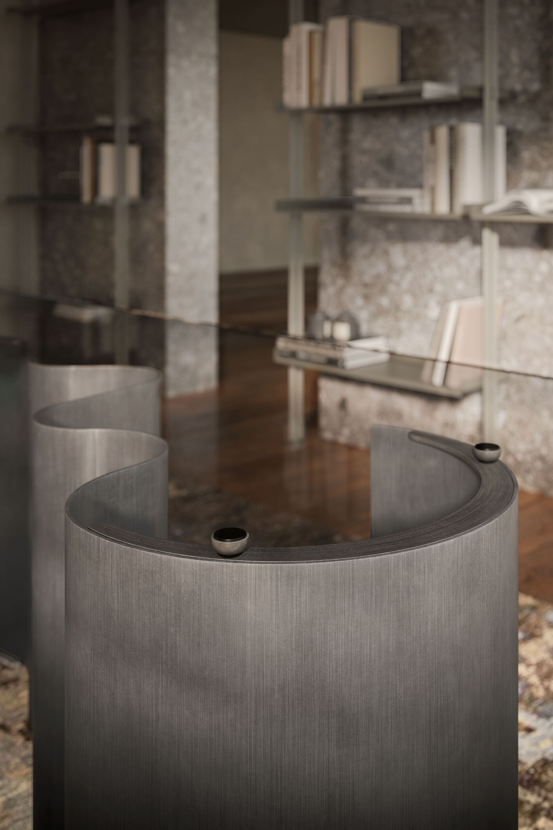 Прямоугольный стол из стали и хрусталя Cattelan italia Papel ARCH-00011807 - Вид №1