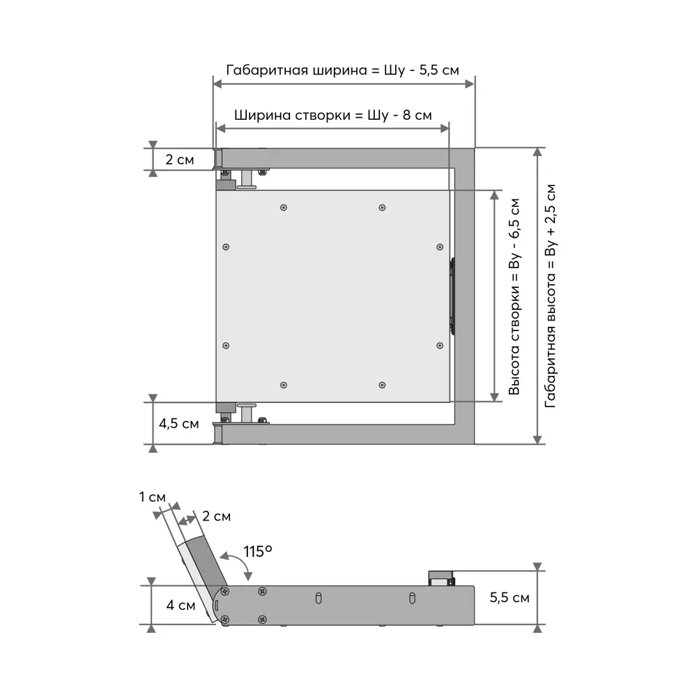 Ревизионный люк Эвент Форс скрытого монтажа 60×60 см 89379605 STLM-1364905 - Вид №6