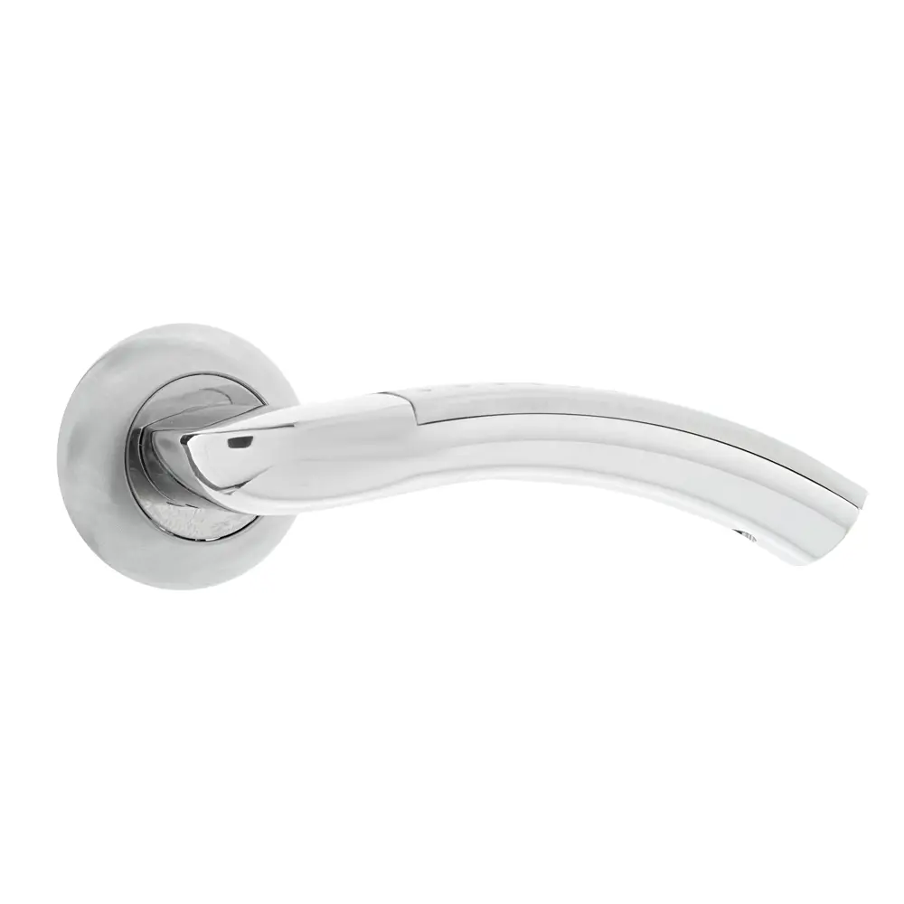 Ручки дверные на розетке Inspire ZC-26-L1/S1, ЦАМ, цвет матовый хром 15475885 STLM-2127260 