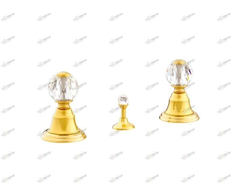 037122.000.00 Биде с тремя отверстиями и кристаллами сваровски Золото 24К Mestre Pacifica