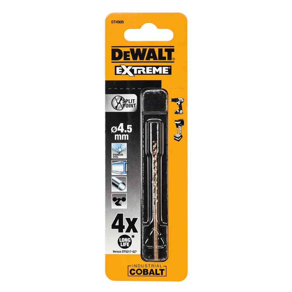 Сверло по металлу Dewalt 4.5х80 мм 18748236 STLM-2065939  - Вид №1
