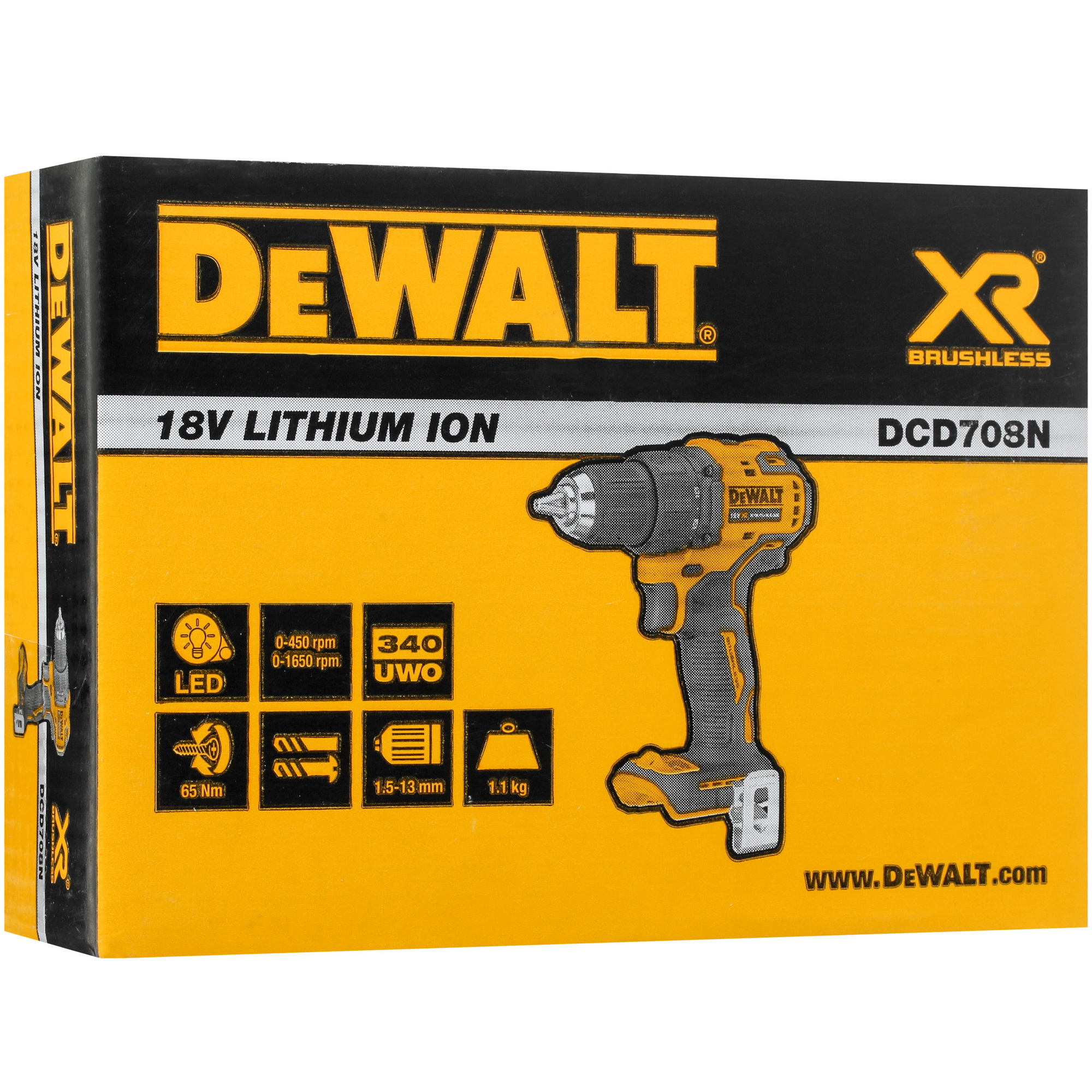 Дрель-шуруповерт DeWalt DCD708N-XJ XR FLEXVOLТ 18/54V  , Без ЗУ, Без АКБ 5344671 STDN-0128443 - Вид №6