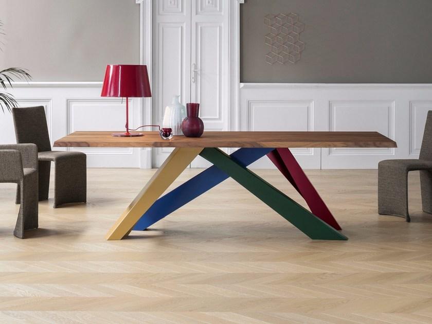 Bonaldo Стол со стальным основанием и деревянной или стеклянной столешницей sun-id-1367890 - Вид №4