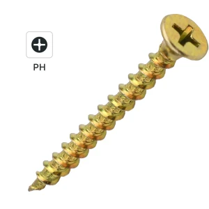 Саморезы по дереву DILWIS потайные острые оцинкованные 3.5x55 мм 1 кг