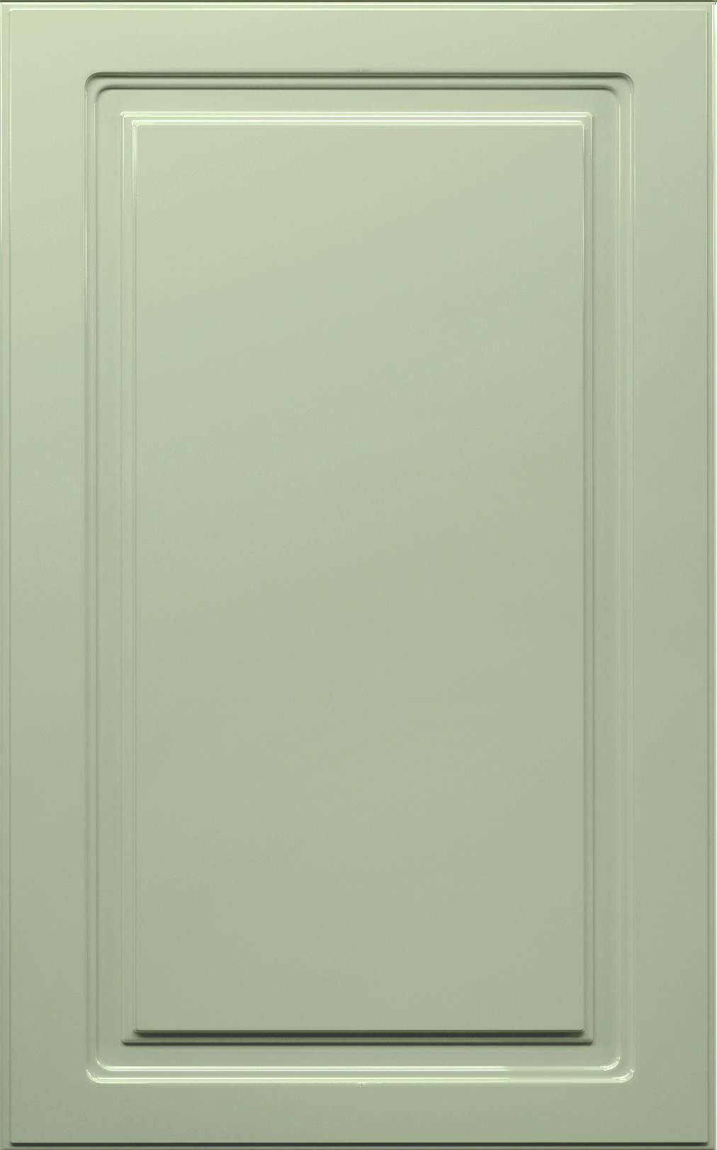 Фасады для кухни Классика Фрезеровка «Прямоугольник+» Фисташковый глянец ПЭТ №233 SIDAK SIST1320-205