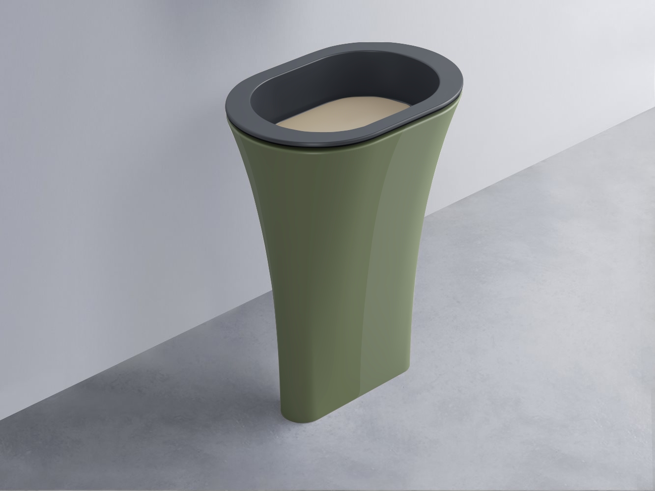 AMLA65-BA+AMPILO-AV+AMCOLO-AG Раковина Amedeo Ovale отдельностоящая cielo Enjoy + Amedeo Ceramica Cielo