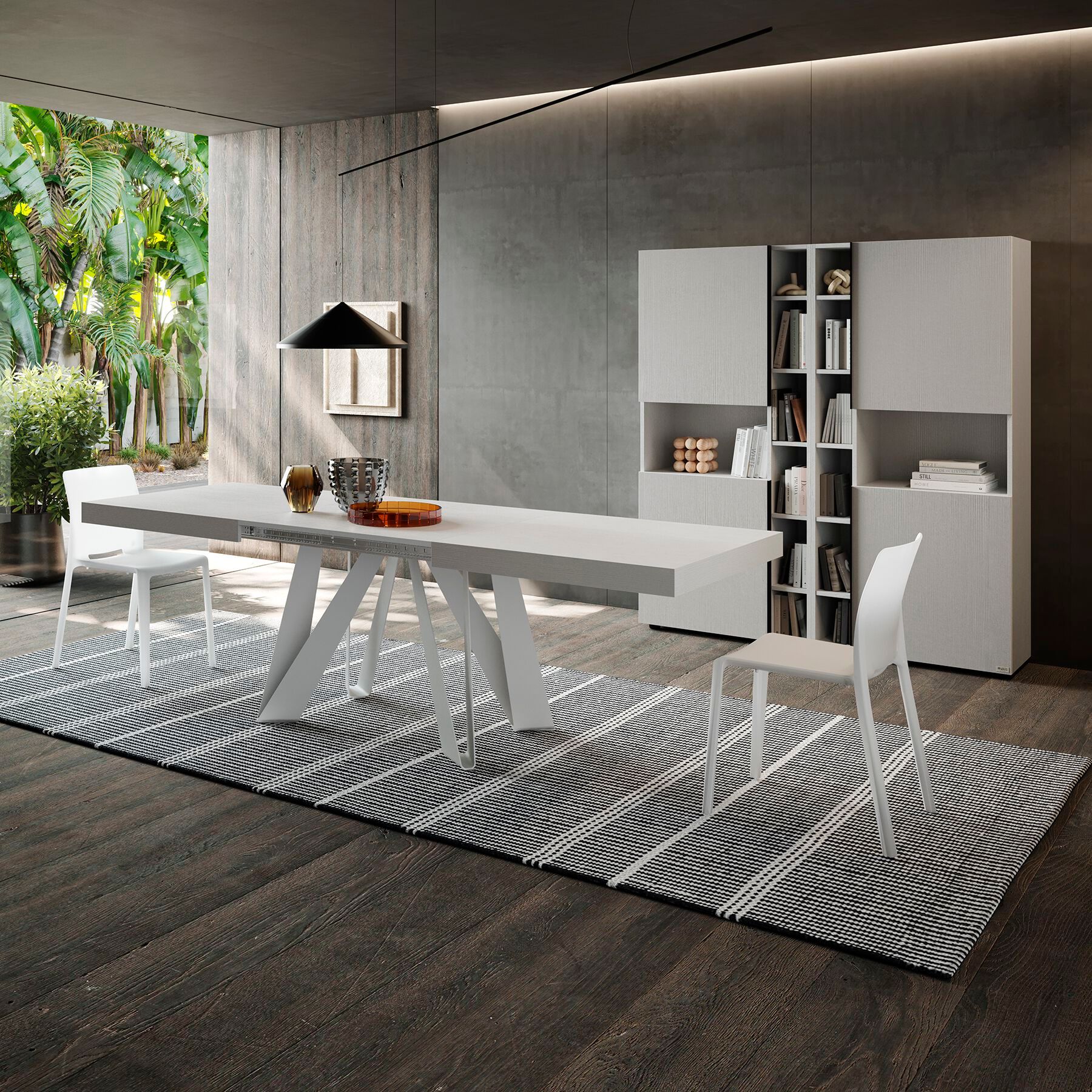 Выдвижной прямоугольный стол из железа с меламиновой столешницей Mobili Fiver ROMINA ARCH-00069646 - Вид №7