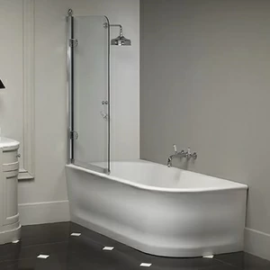 Ванна левосторонняя угловая из материала “White Tec” 1NAWAVESX Devon Devon WAVE