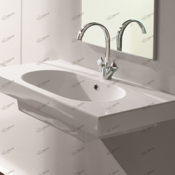 TP80 Подвесная раковина настенная овальная Olympia Ceramica  белая 