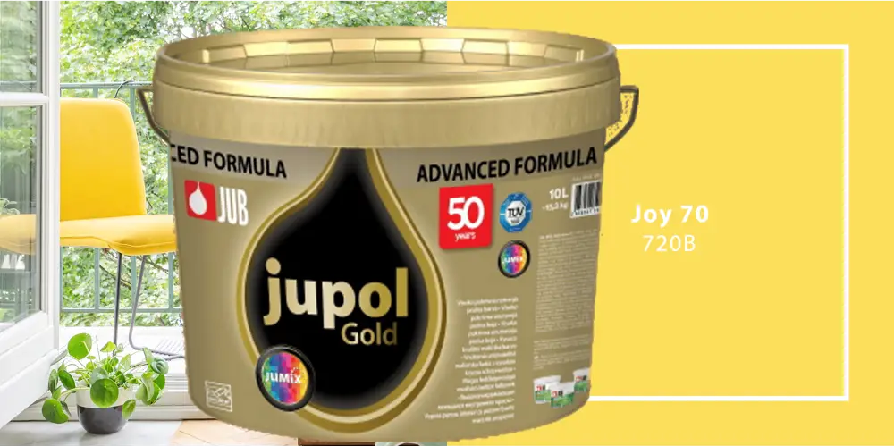 91160463 Краска для внутренних покрытий JUB 1009810-720B JUPOL GOLD цвет желтый 4.75 л STLM-0504449