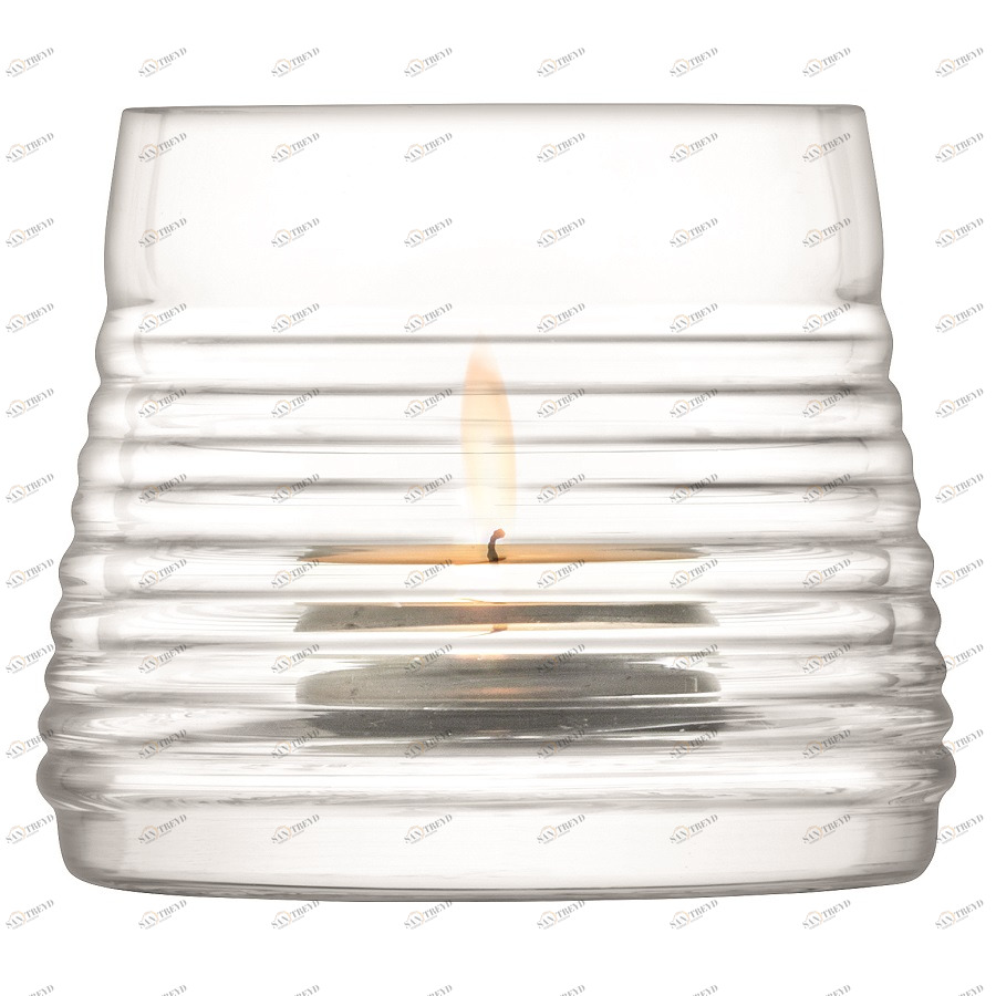 Подсвечник стеклянный на 1 свечу прозрачный Groove LSA INTERNATIONAL  253446 Прозрачный 