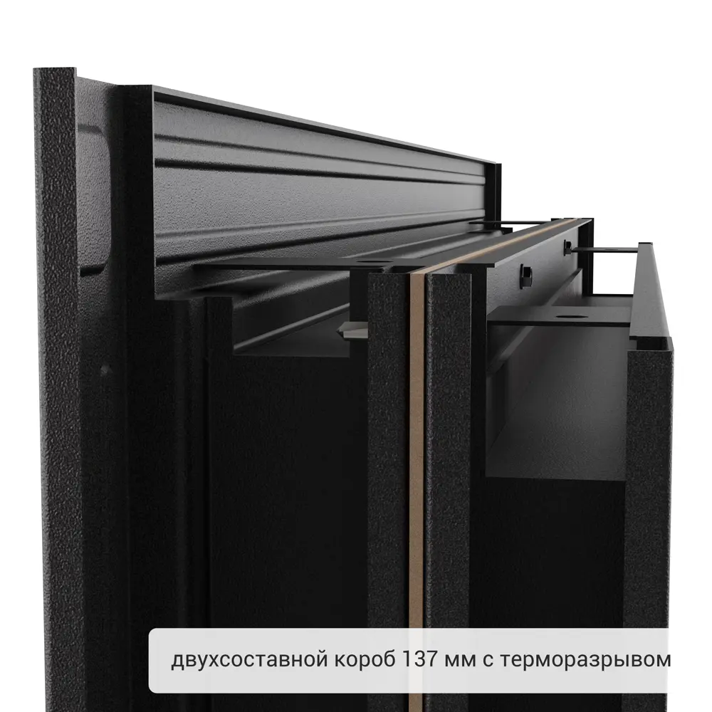 Дверь входная металлическая Термо 950 мм левая цвет катро титан TOREX STLM-2084003 - Вид №9