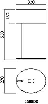 NEXO LUCE Светодиодная настольная лампа из стали Oxen table lamp 2388d0 - Вид №3