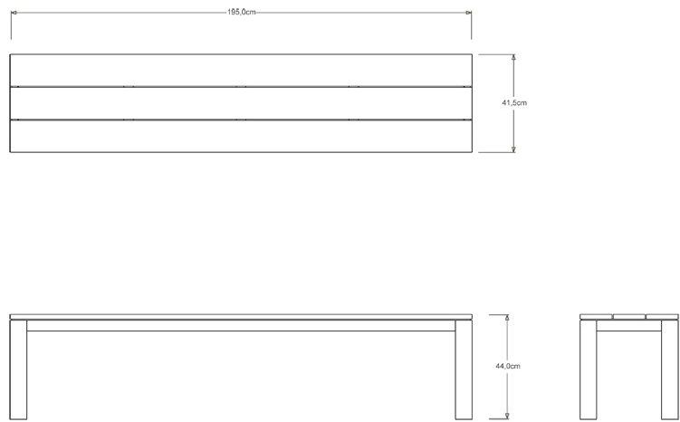 TRIBÙ Садовая скамейка из тика Kos 04034 - Вид №6