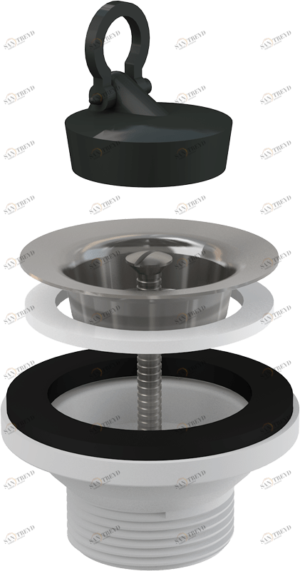 Донный клапан сифона для умывальника 5/4" с нержавеющей peшeткой DN63 ALCAPLAST A31