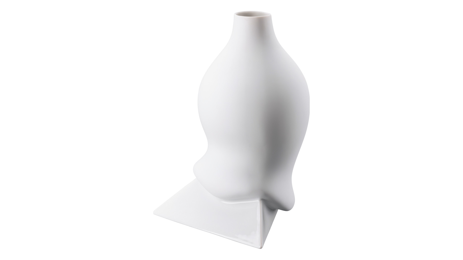 10640559 Rosenthal Ваза Rosenthal Сироп 28см, фарфор, белая, матовая (Седрик Раго) Фарфор  - Вид №1