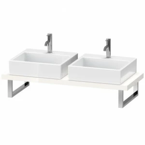 XL101C02222 Консоль для накладной и встраиваемой сверху раковины компакт, Толщина консоли 45 мм X-Large #XL101C 480 мм Белый глянцевый декор