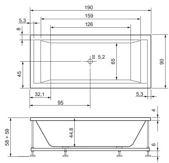 Gruppo Geromin Прямоугольная акриловая ванна с гидромассажем Era sun-id-1498334 - Вид №2