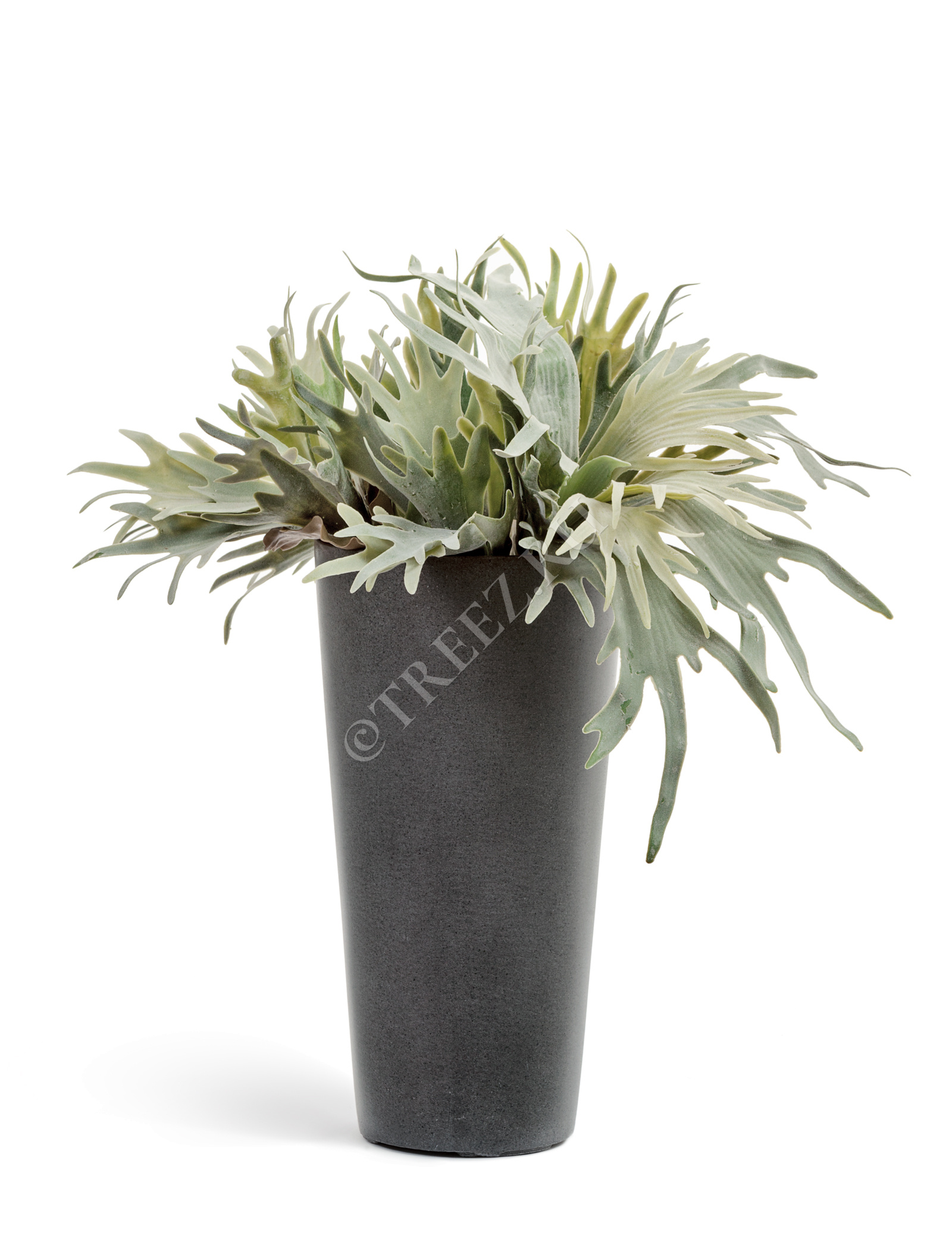 41.3319-02-020-GR-90 Кашпо  Effectory - серия Beton - Высокий конус - Тёмно-серый бетон Цветочная коллекция  - Вид №8