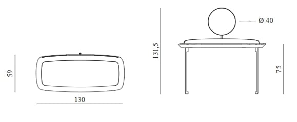 Деревянный туалетный столик с керамической столешницей EFORMA Icon ARCH-00124822 - Вид №2