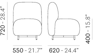 Pedrali Кресло с обивкой по контракту Buddy 210s - Вид №6