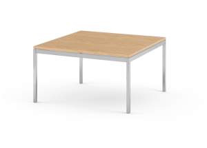 Квадратный стол из стали и дерева