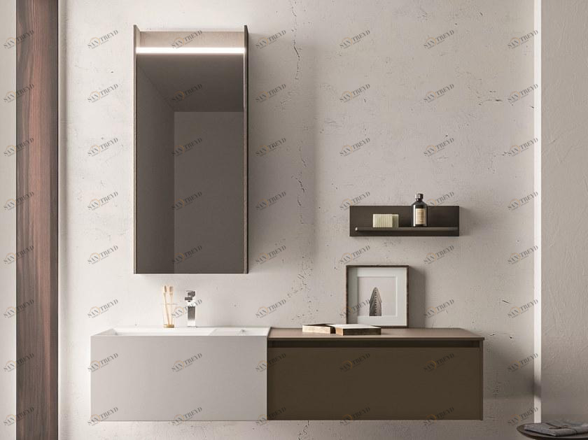 Cerasa Подвесная тумба под умывальник из меламина с ящиками Segno sun-id-1351139