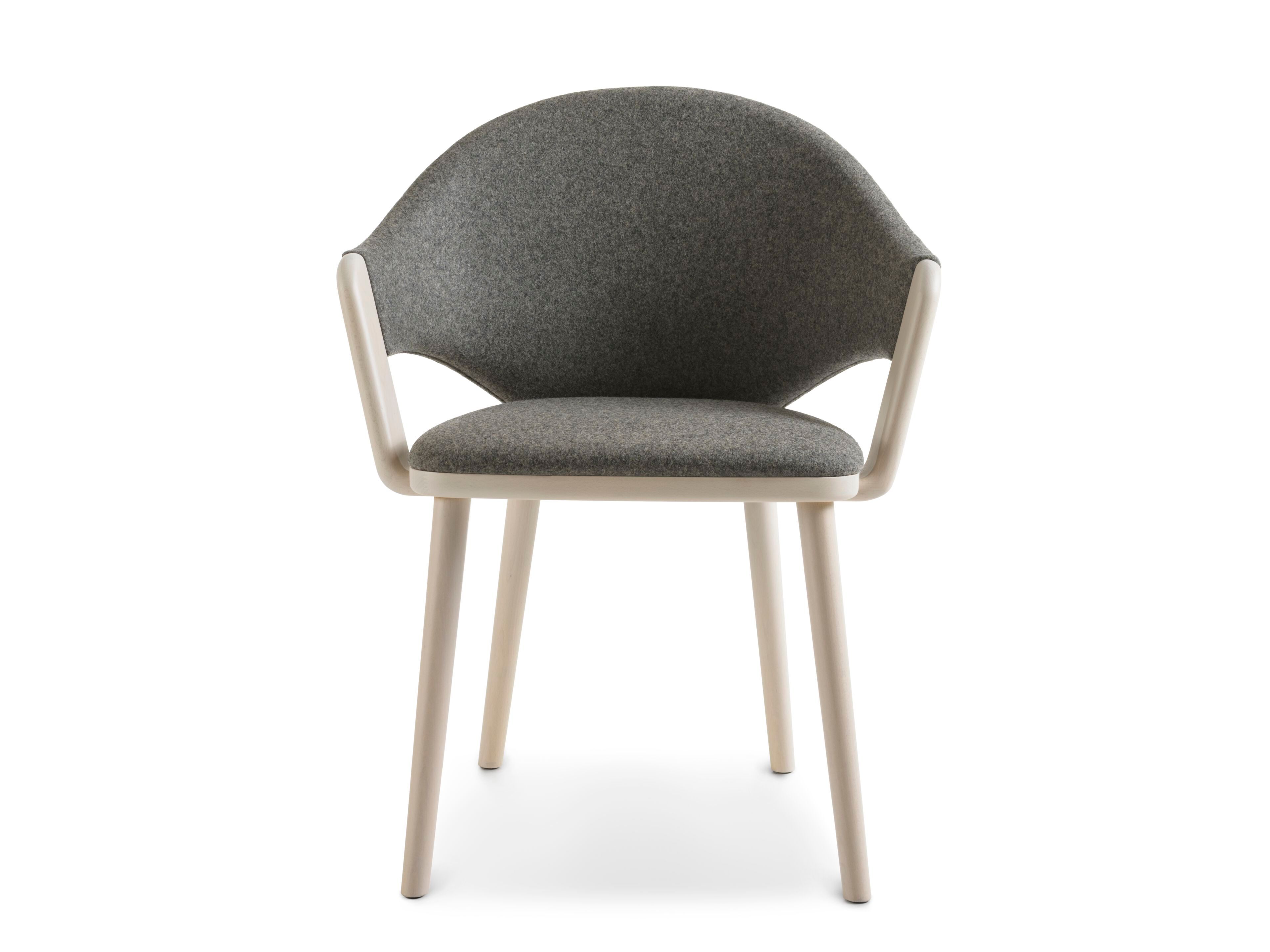 Мягкий стул из бука с подлокотниками Billiani Cortina ARCH-00054428