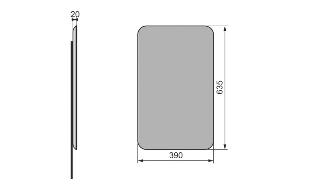 zkBIO.40-21 Зеркало Velvex Bio Santreyd - Вид №1