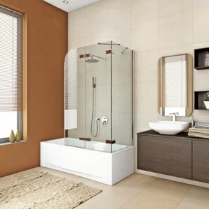 Шторка на ванну 140x160 GV-863CP прозрачное стекло 6 мм GUTEWETTER TREND PEARL
