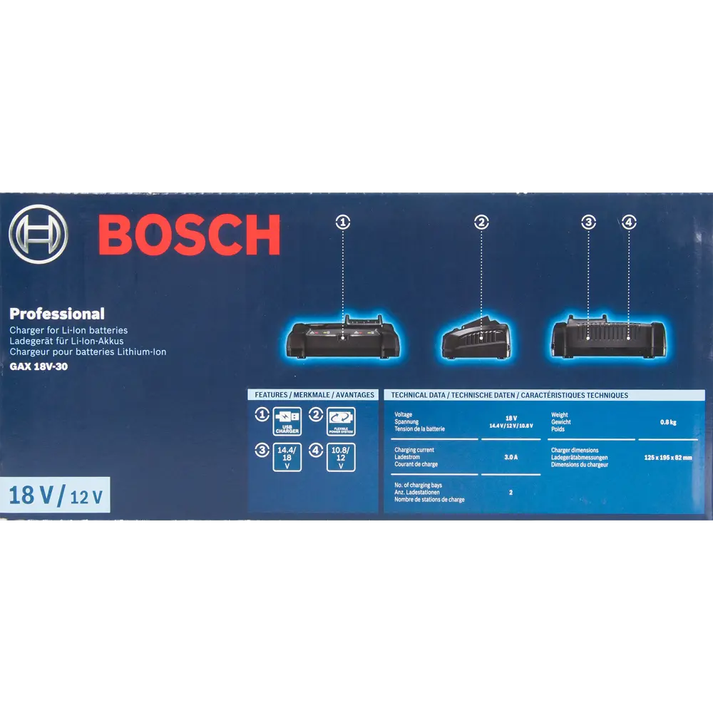 Зарядное устройство Bosch GAX 18V-30, 1600A011A9 80139756 STLM-2209024 BOSCH PROFESSIONAL  - Вид №3