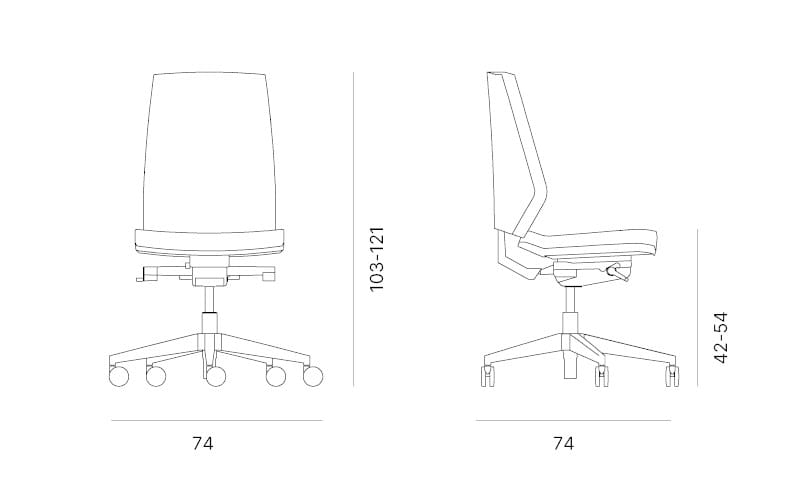 Офисное кресло с 5 спицами Quadrifoglio Group дизайн-офис ARCH-00059737 - Вид №6