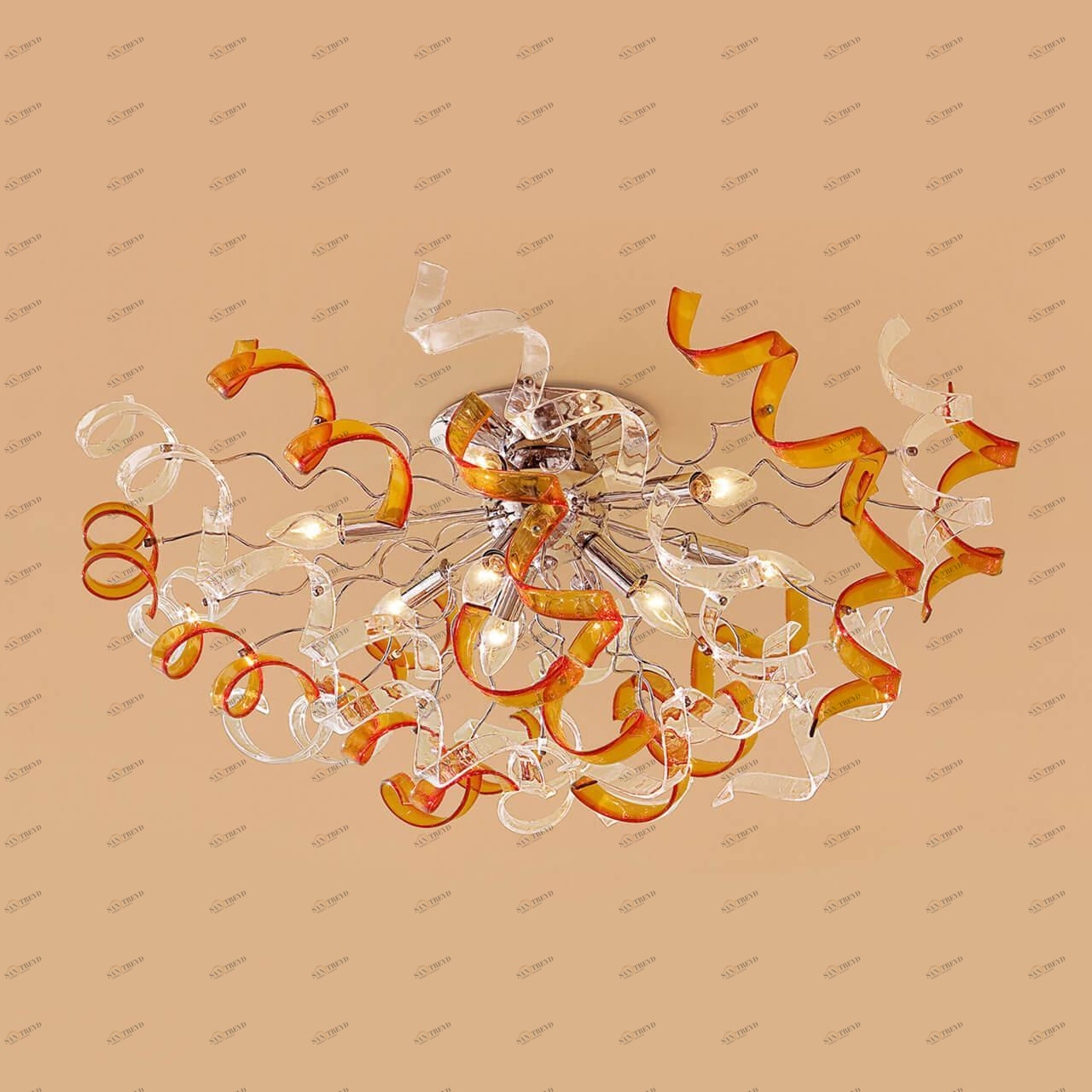 Потолочная люстра Citilux Рандом CL222192 CITILUX ДИЗАЙНЕРСКИЕ, РАНДОМ 00-3888559 Оранжевый 