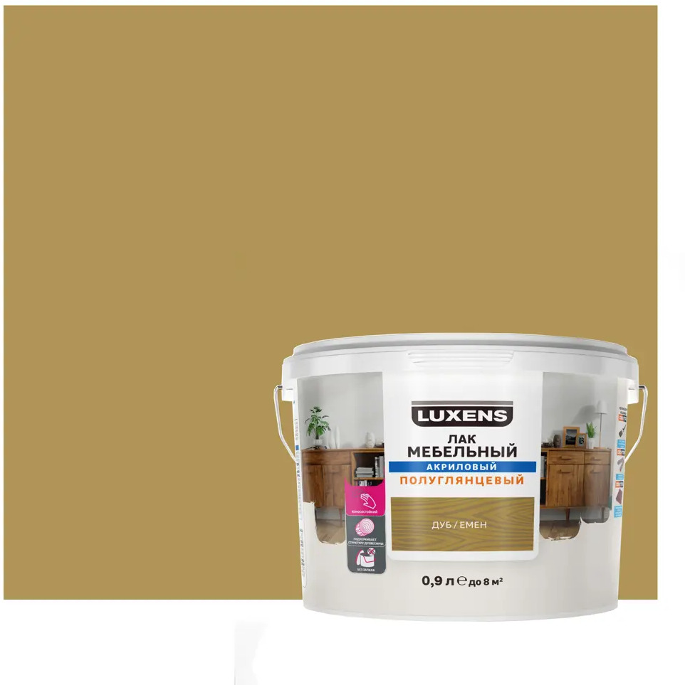 LUXENS Акриловый лак для мебели с эффектом дуба, 0.9 л 82607779