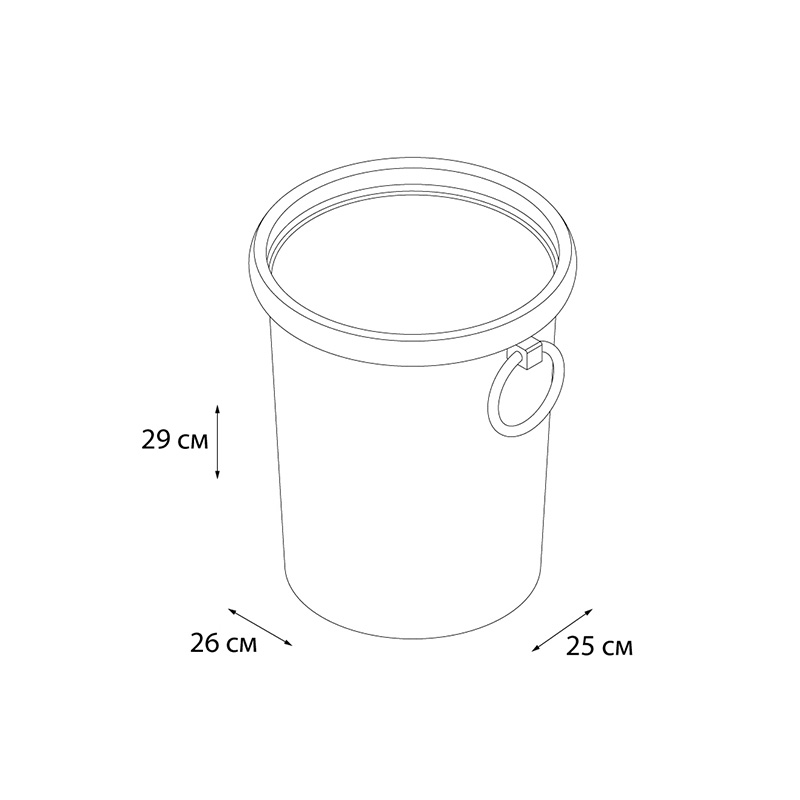 Ведро 8,5л с крышкой Grampus ВЁДРА GR8389 - Вид №2