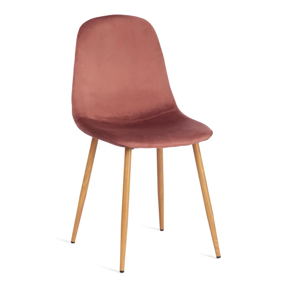 91472475 Кухонный стул Tetchair Breeze 87x53x44 см вельвет цвет коралловый/бежевый STLM-0886575