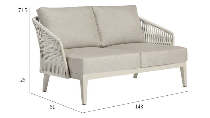 2-местный тканевый садовый диван VINEKO Mia ARCH-00023798 - Вид №6