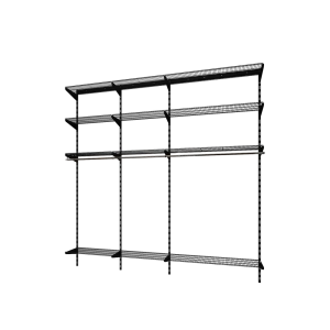 91368549 Комплект гардеробной системы Volazzi home Премиум 4 180x192x40 см цвет черный STLM-1371616