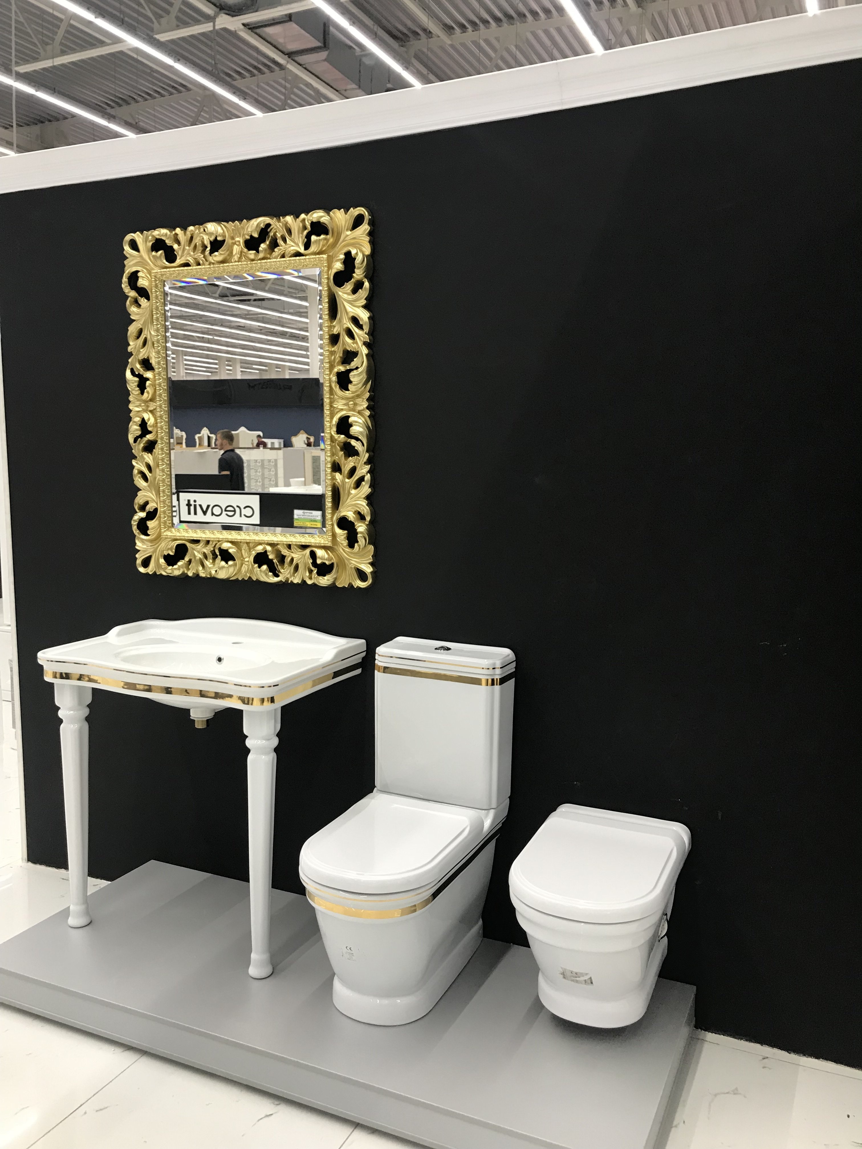 AN410-00CB00E-AD00 ANTIK Бачок ДЕКОР ЗОЛОТО Creavit Antik  - Вид №1